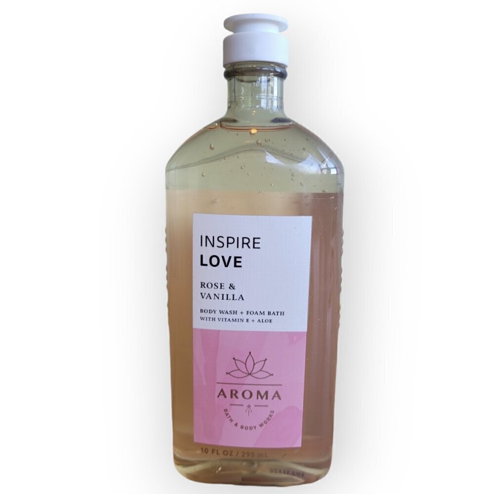 Bath & Body Works Rose & Vanilla Body Wash Foam Bath 10oz NWT Limited Edition